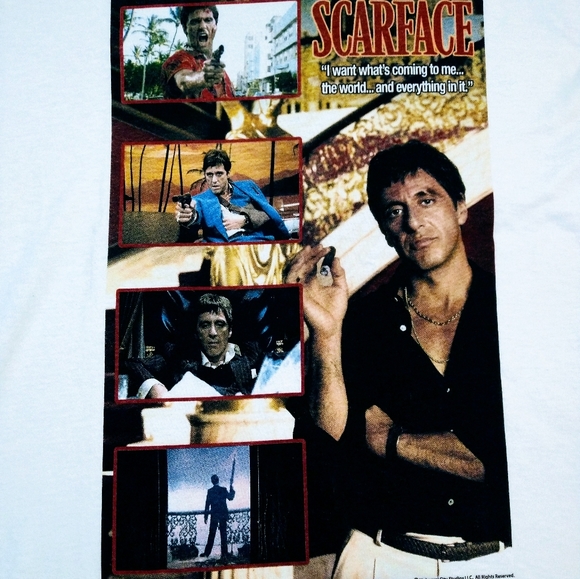 Scarface Movie Shirt Men's Size Medium White - Picture 2 of 4